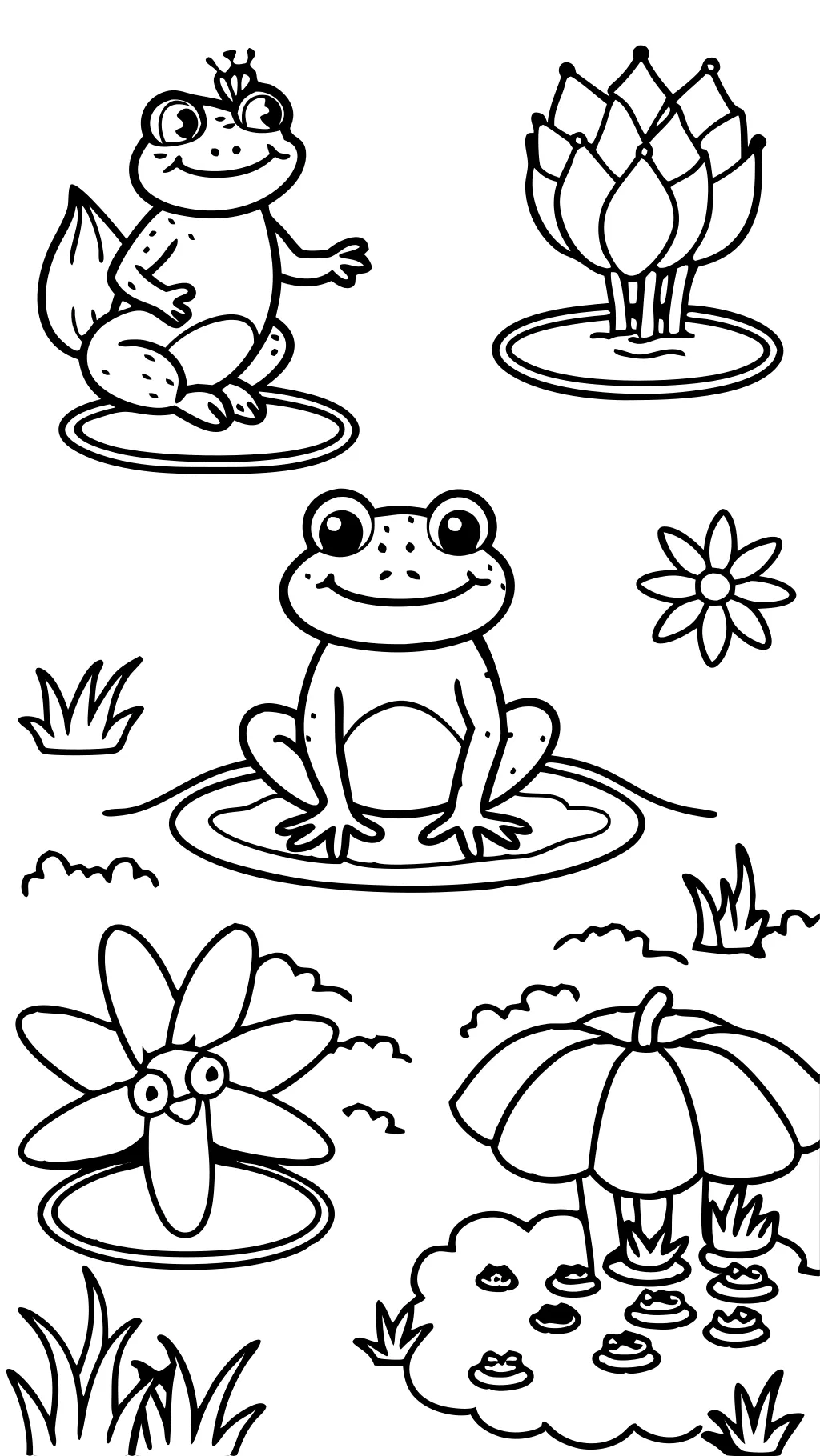 coloriages de grenouille mignonne